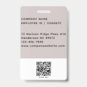 Foto-ID Firmenlogo QR-Code Schwarz grau Ausweis (Back)