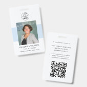 Foto-ID Firmenlogo QR-Code Sicherheit Ausweis (Vorder- & Rückseite)