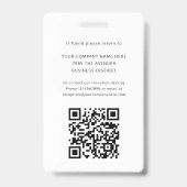 Foto-ID Firmenlogo QR-Code Sicherheit Ausweis (Rückseite)