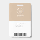 Foto-ID Firmenlogo Security-Abzeichen Ausweis (Rückseite)