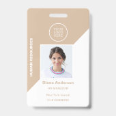 Foto-ID Firmenlogo Security-Abzeichen Ausweis (Vorderseite)