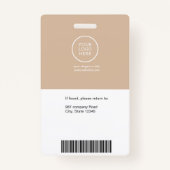 Foto-ID Firmenlogo Security-Abzeichen Ausweis (Rückseite)