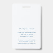 Foto-ID Firmenlogo Sicherheit Ausweis (Rückseite)