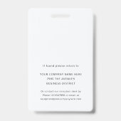 Foto-ID Firmenlogo Sicherheit Ausweis (Rückseite)