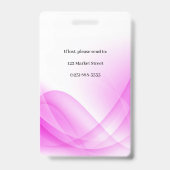 Foto-ID für Abstrakte Wave Ausweis (Rückseite)