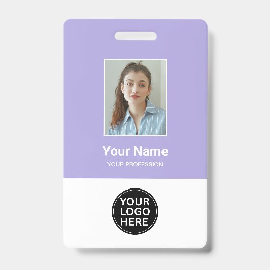 Foto-ID für benutzerdefinierte Lilac-Logos Abzeich Ausweis (Front)
