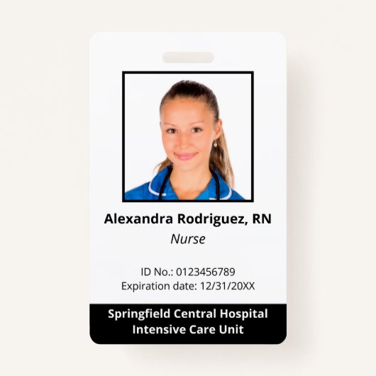 Foto-ID für benutzerdefinierte Mitarbeiter Ausweis (Vorderseite)