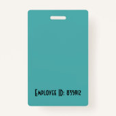 Foto-ID für benutzerdefinierte Mitarbeiter Ausweis (Rückseite)