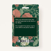 Foto-ID für benutzerdefinierte Mitarbeiter Bar-Cod Ausweis (Rückseite)