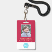 Foto-ID für benutzerdefinierte Mitarbeiter-Logos Ausweis (Vorderseite mit Lanyard)