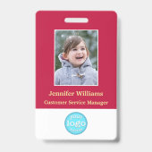 Foto-ID für benutzerdefinierte Mitarbeiter-Logos Ausweis (Vorderseite)