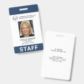 Foto-ID für benutzerdefinierte Navy-Logo-Mitarbeit Ausweis (Vorder- & Rückseite)