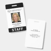 Foto-ID für benutzerdefinierte Schwarz-Business-Lo Ausweis (Vorder- & Rückseite)
