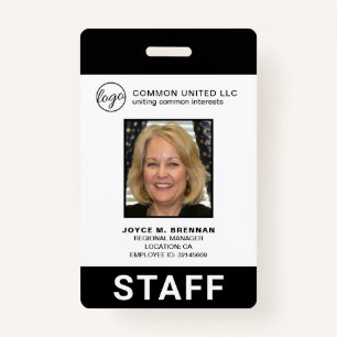 Foto-ID für benutzerdefinierte Schwarz-Business-Lo Ausweis