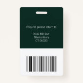 Foto-ID für Berufliche Mitarbeiter im Unternehmen Ausweis (Rückseite)