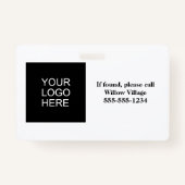 Foto-ID für blaugelbe Mitarbeiter Ausweis (Rückseite)