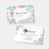 Foto-ID für Blumenmuster und Foliage Pads Ausweis (Vorder- & Rückseite)