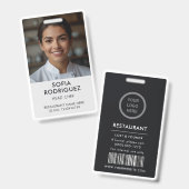 Foto-ID für das Berufliche Logorestaurant Ausweis (Vorder- & Rückseite)