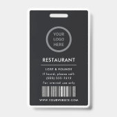 Foto-ID für das Berufliche Logorestaurant Ausweis (Rückseite)