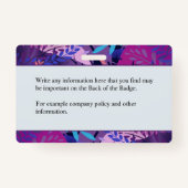 Foto-ID für das Logo des Mitarbeiters Ausweis (Rückseite)