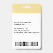 Foto-ID für das Logo für Mitarbeiter Ausweis (Rückseite)