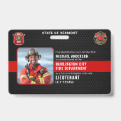 Foto-ID für die benutzerdefinierte Feuerwehrabteil Ausweis (Vorderseite)