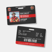 Foto-ID für die benutzerdefinierte Feuerwehrabteil Ausweis (Vorder- & Rückseite)