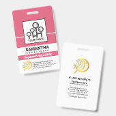 Foto-ID für die dunkelrosa Linie Ausweis (Vorder- & Rückseite)