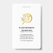 Foto-ID für die dunkelrosa Linie Ausweis (Rückseite)