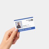 Foto-ID für einfache blaue Logos Ausweis (Handheld)