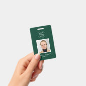 Foto-ID für einfache grüne Berufliche Mitarbeiter Ausweis (Handheld)