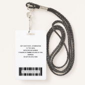 Foto-ID für einfache Mitarbeiter-Logos Ausweis (Rückseite mit Schlüsselband)