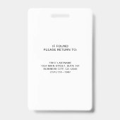 Foto-ID für einfache Rote Logos Ausweis (Rückseite)