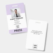 Foto-ID für einfache Unternehmen Ausweis (Vorder- & Rückseite)