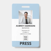 Foto-ID für einfache Unternehmen Ausweis (Vorderseite)