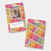 Foto-ID für farbiges Bleistiftmuster Ausweis (Vorder- & Rückseite)