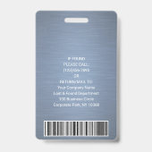 Foto-ID für Firmenlogos QR Strichcode Dusty Blue Ausweis (Rückseite)