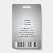 Foto-ID für Firmenlogos QR Strichcode graue Farbe Ausweis (Back)