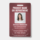 Foto-ID für Firmenlogos Strichcode-Branding Ausweis (Vorderseite)
