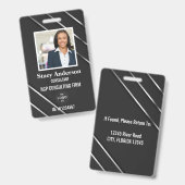 Foto-ID für Firmenmitarbeiter Ausweis (Vorder- & Rückseite)