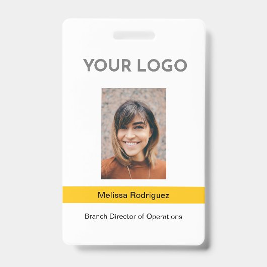 Foto-ID für gelbe Mitarbeiter Ausweis (Vorderseite)