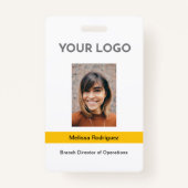 Foto-ID für gelbe Mitarbeiter Ausweis (Vorderseite)