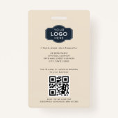 Foto-ID für Geschäftsmitarbeiter mit QR-Code Ausweis (Rückseite)