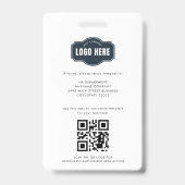 Foto-ID für Geschäftsmitarbeiter mit QR-Code Ausweis (Rückseite)