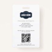 Foto-ID für Geschäftsmitarbeiter mit QR-Code Ausweis (Rückseite)