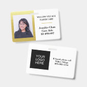 Foto-ID für Gold-Mitarbeiter Ausweis (Vorder- & Rückseite)