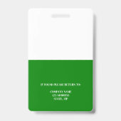 Foto-ID für Grüne Mitarbeiter Ausweis (Back)