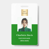 Foto-ID für Grüne Mitarbeiter Ausweis (Front)