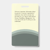 Foto-ID für Grüngelbe Mitarbeiter - Firmenlogo Fre Ausweis (Rückseite)