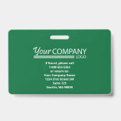 Foto-ID für hellgrüne Logos Ausweis (Rückseite)